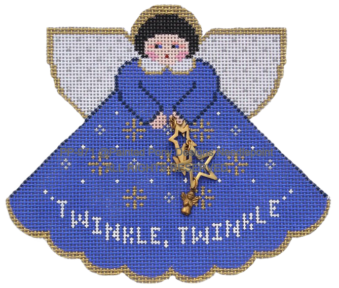 Angel with charms: Twinkle, Twinkle (blue)