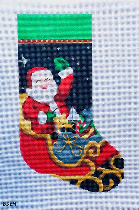 Sleigh Ride Santa - Full Size Stocking