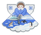 Angel with charms: Antarctica (ship, iceburgs, animals)