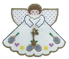 Angel with charms: Tennis is a Game of Love (white)