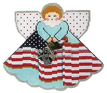 Angel with charms: Old Glory (flag)
