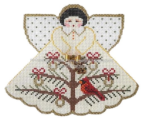 Angel with charms: 5 Golden Rings (cream)