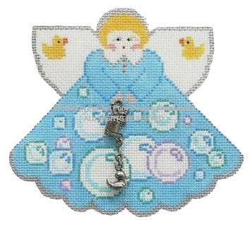 Angel with charms: Bubble Bath (aqua)