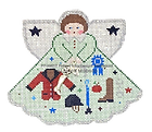Angel with charms: Equestrian Star (green)