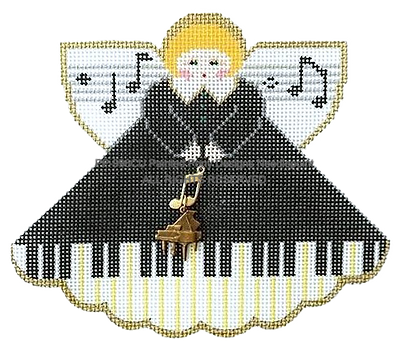 Angel with charms: Piano Lessons (black)