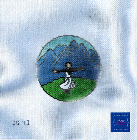 Woman on Mountain Round