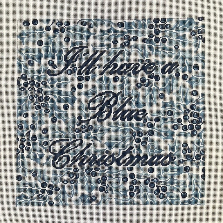 Kate Woodward ·  Blue Christmas Pillow