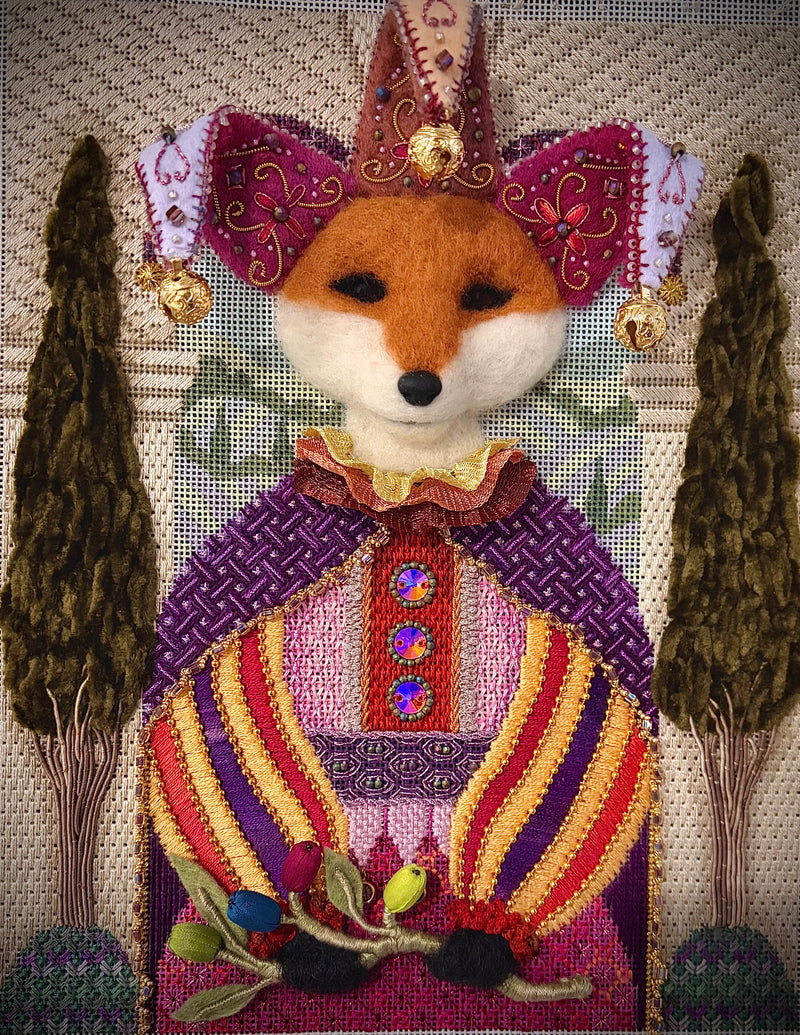 Santino the Fox · A Felting & Needlepoint Retreat with Brenda Stofft · July 13-16, 2027