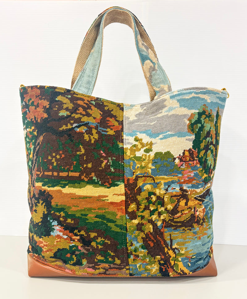 Countryside Tote - Bespoke Needlepoint Bag Collection