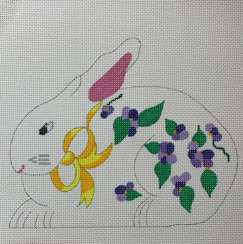 Sitting Bunny - Violets (13 mesh)