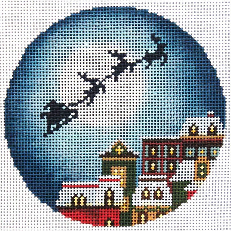 Abigail Cecile · Santa Over Christmas Eve Town Ornament
