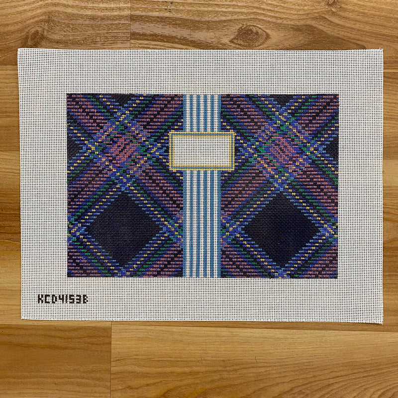Tartan Plaid Clutch - Blue