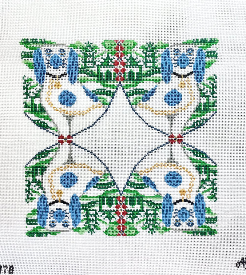 Chinoiserie Dog 10 x 10 Tray Insert