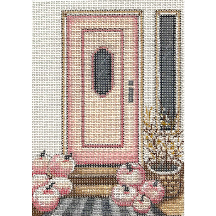 Pumpkin and Pink Door