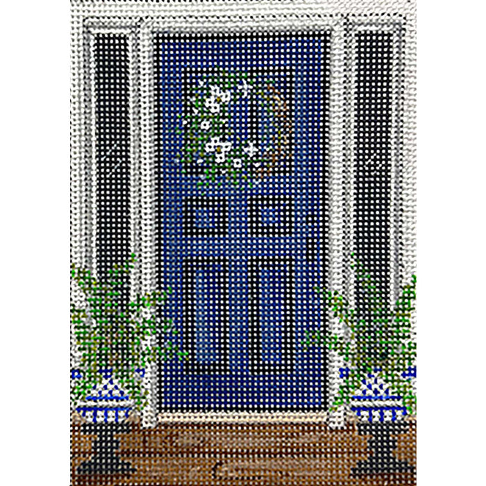 Ferns and Blue Door