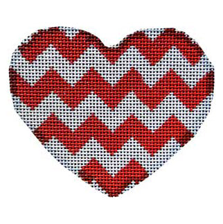 Red Chevron Heart