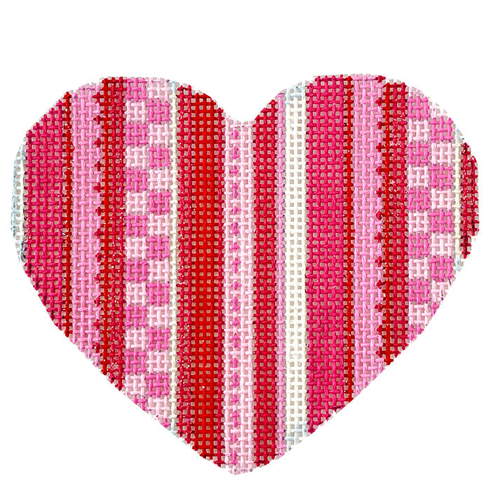 Multi Stripe/Pink Heart