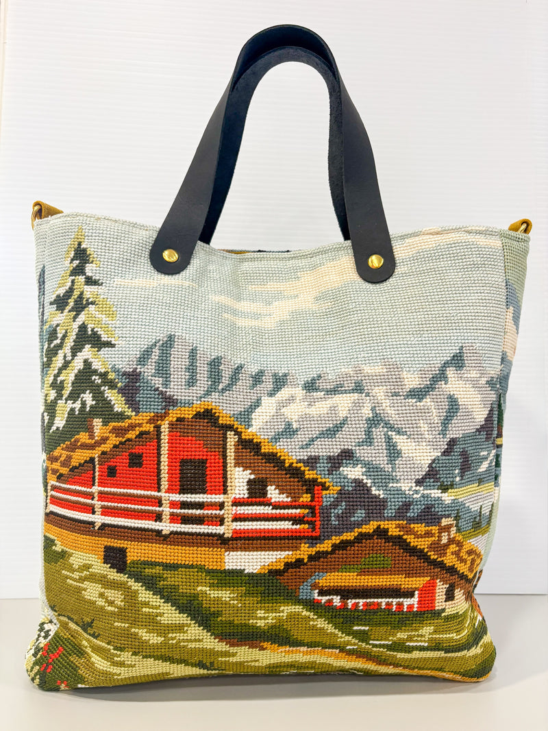Chalet Tote - Bespoke Needlepoint Bag Collection