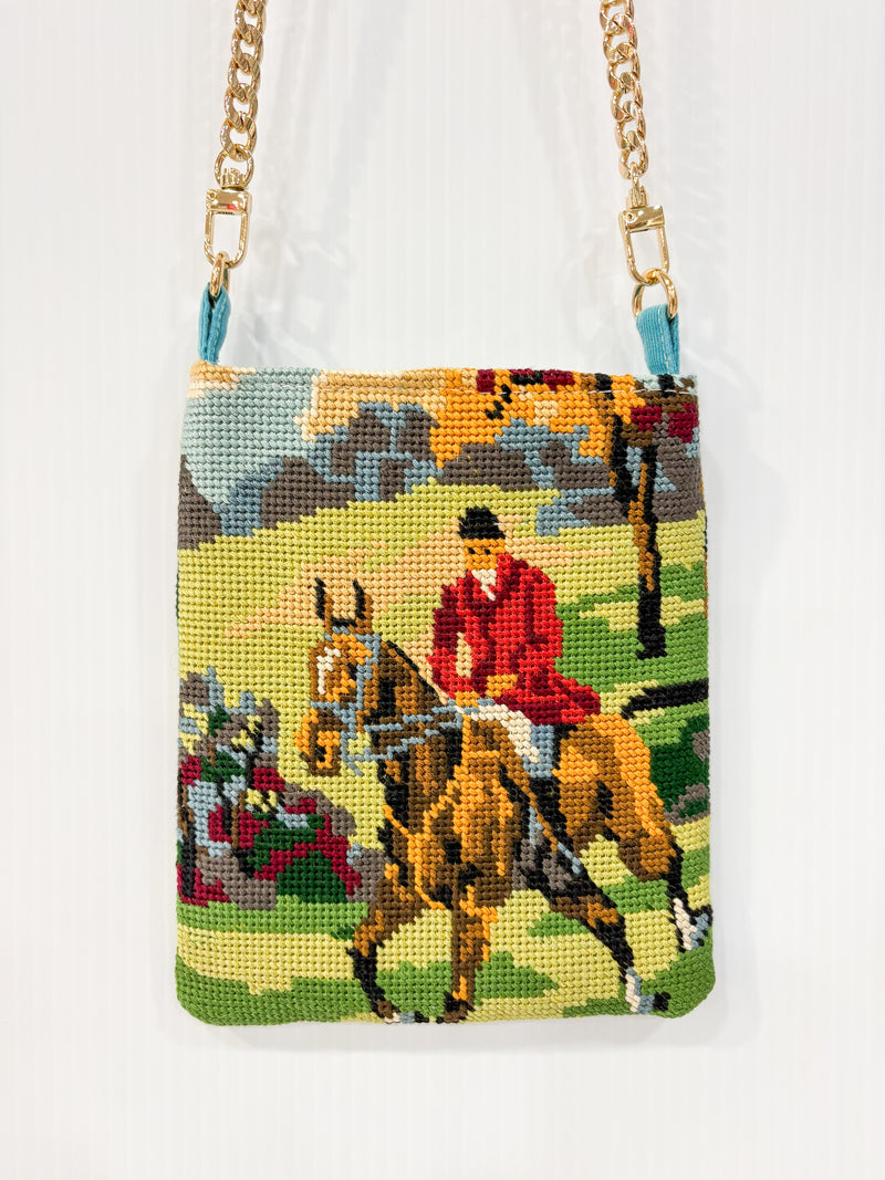 Petite Equestrian Crossbody - Bespoke Needlepoint Bag Collection