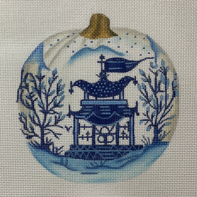 Blue & White Pumpkin - Pagoda