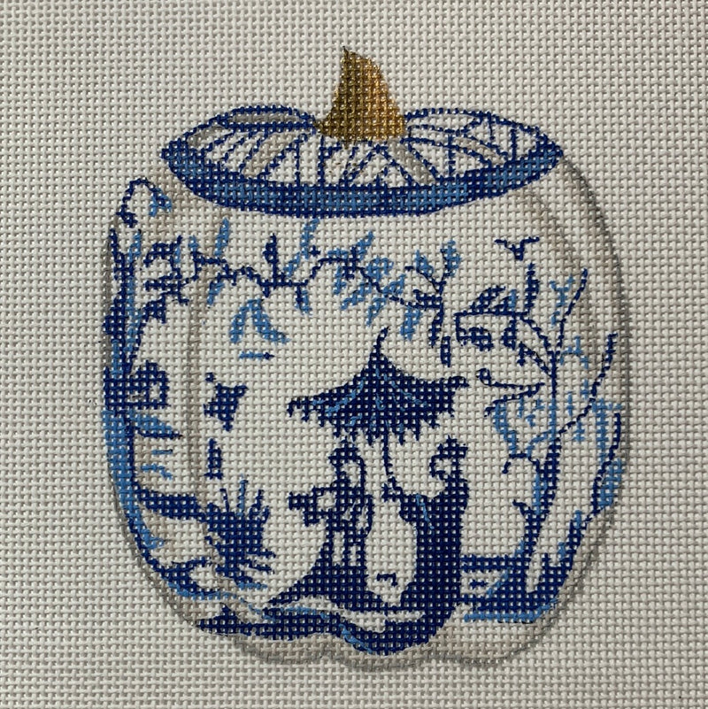 Blue & White Pumpkin - Parasol