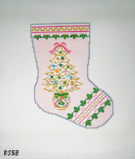 Rose Medallion - Ornament Sized Stocking