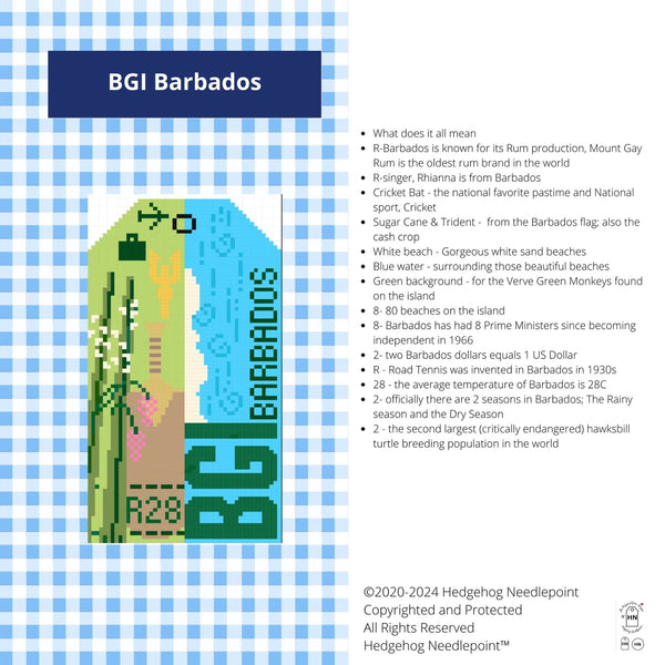 Retro Travel Tag · Barbados