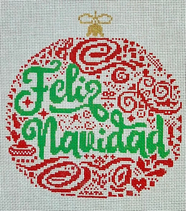 Feliz Navidad Ornament - Red