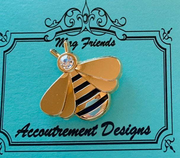 Gold Bee w/ Crystal - Needleminder