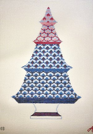 Blue and Red Scallop Tree