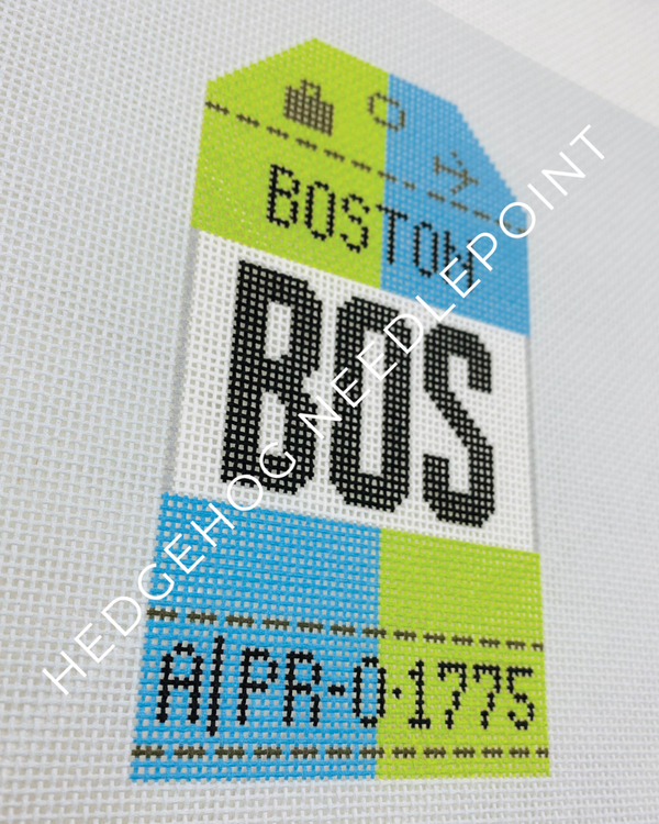 Retro Travel Tag · Boston