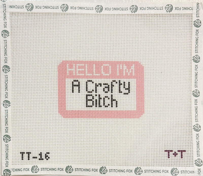 Hello I'm a Crafty Bitch Nametag
