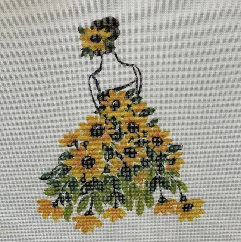 Lady w/Sunflowers - Large
