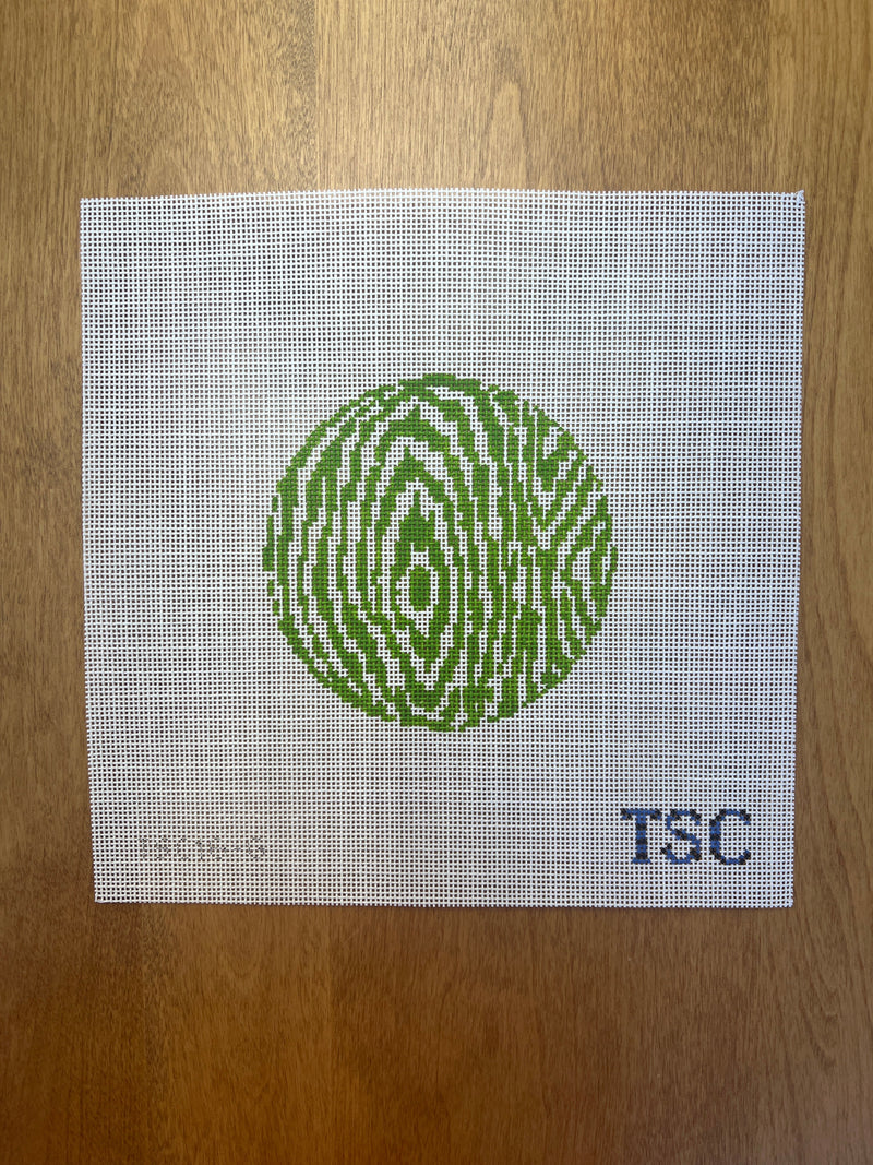 The Sheffield Collection ·  Faux Bois Round-Green