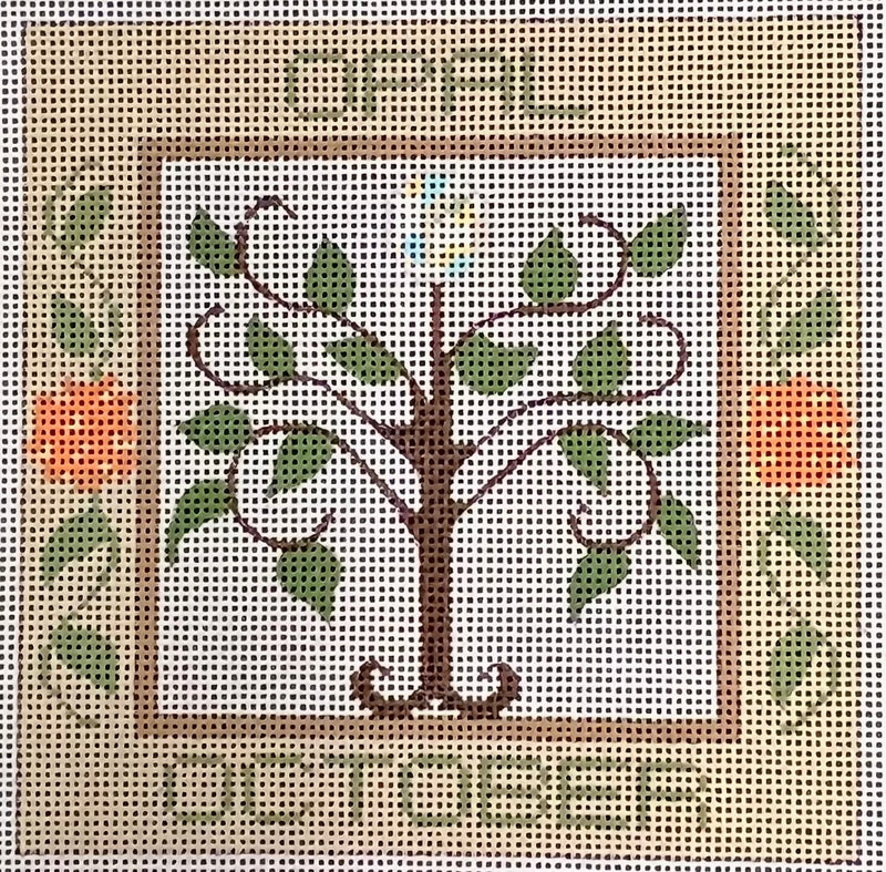 October Birthstone Floral Square