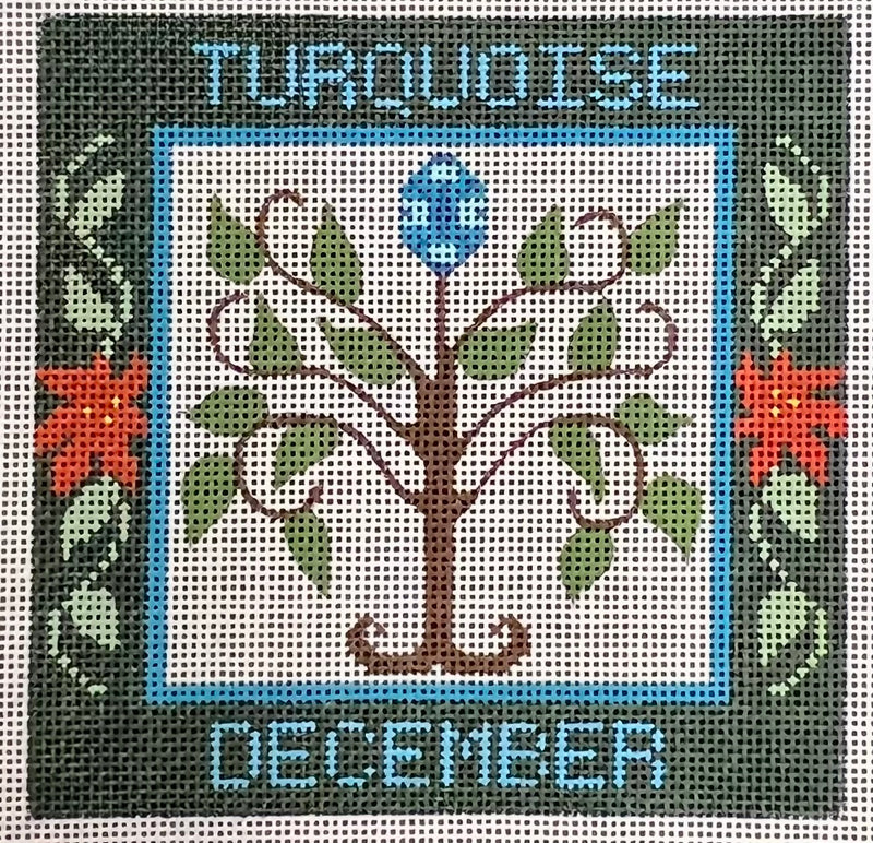 December Birthstone Floral Square