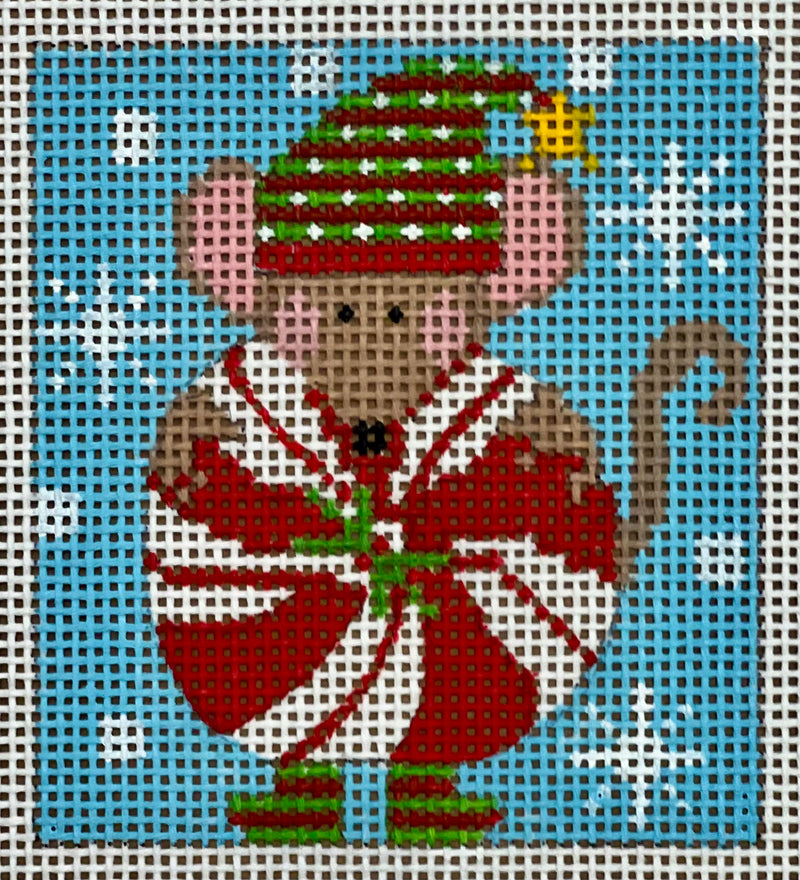 Mouse Ornament - Peppermint