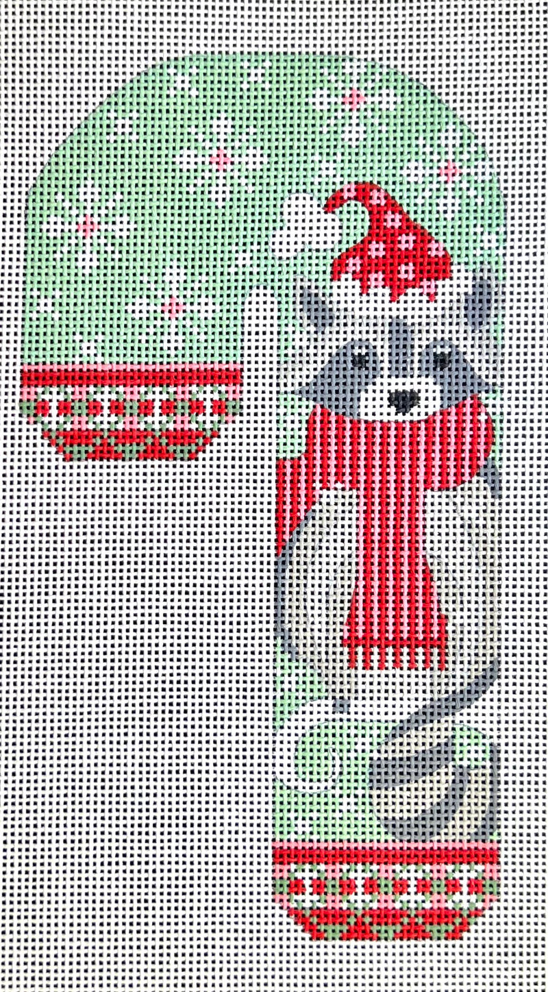 Woodland Creatures Candy Cane - Raccoon