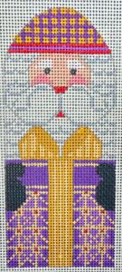 Santa with Purple Present