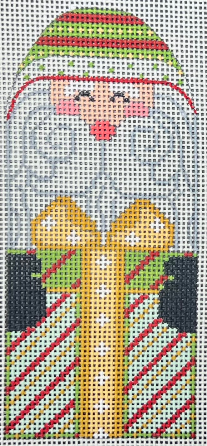 Santa with White Present