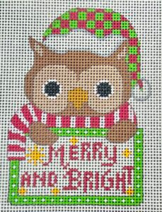 Owl Tag - Merry and Bright