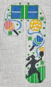 Lady Pickleball Candy Cane