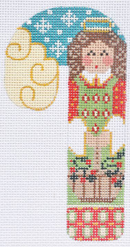 Angel with Basket Candy Cane
