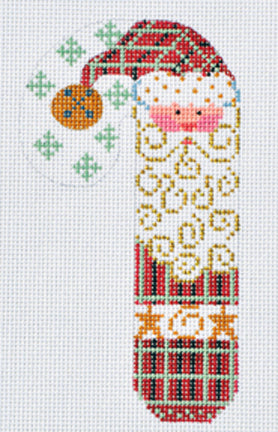 Santa with Bell Candy Cane