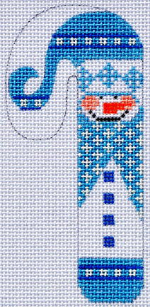 Winter Snowman Candy Cane