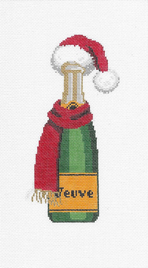 Veuve Bottle - Santa Hat & Scarf