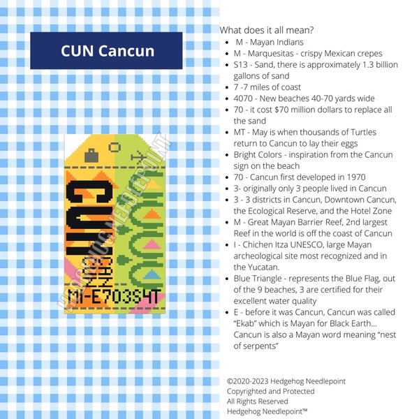 Retro Travel Tag · Cancun