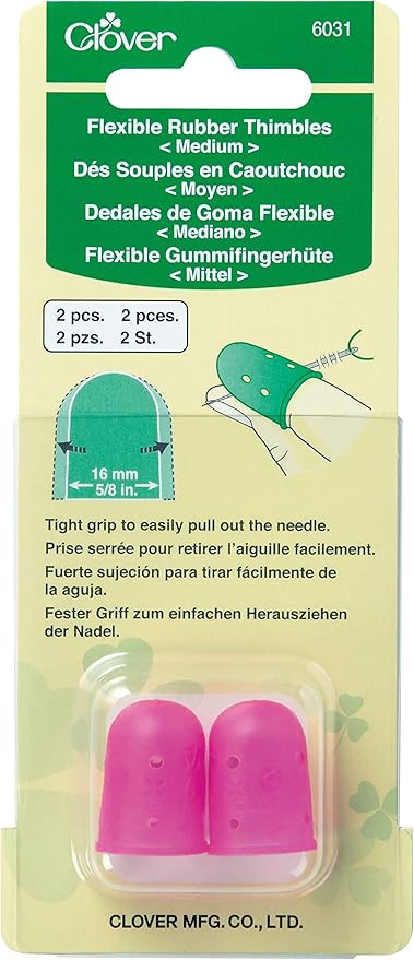 Clover Flexible Rubber Thimbles - Medium
