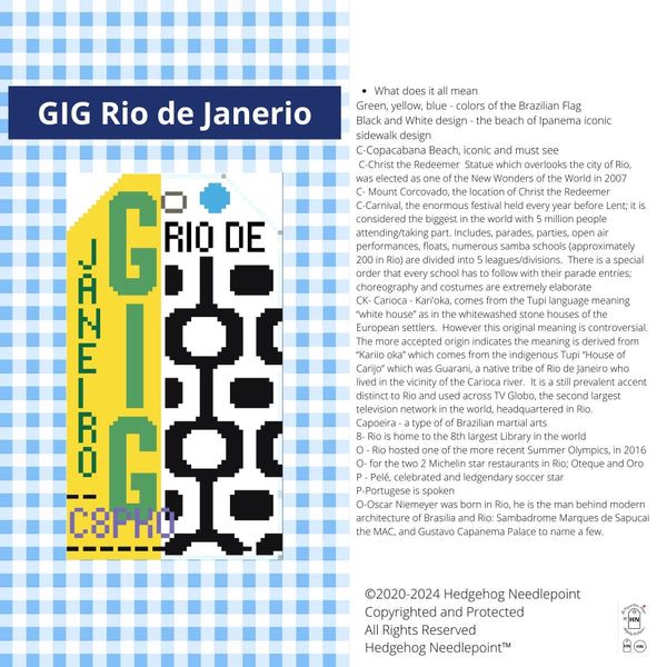 Retro Travel Tag · Rio De Janeiro