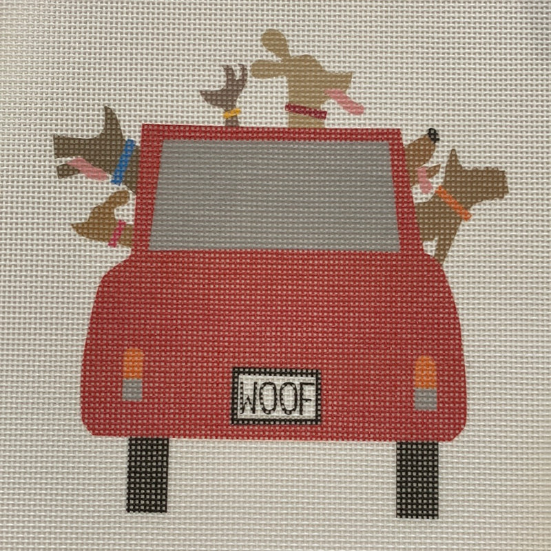 Red Car w/ Dogs